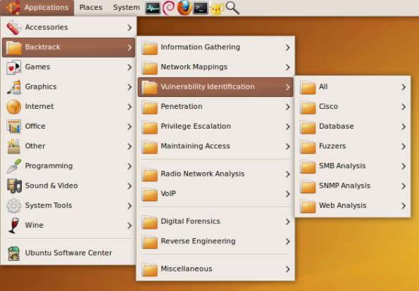 BackTrack 4 Menu in Ubuntu!